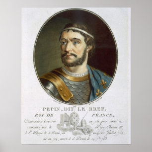 Poster Retrato de Pepin, chamado "Le Bref", rei do franco