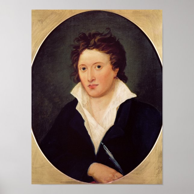 Pôster Retrato de Percy Bysshe Shelley, 1819 (Frente)