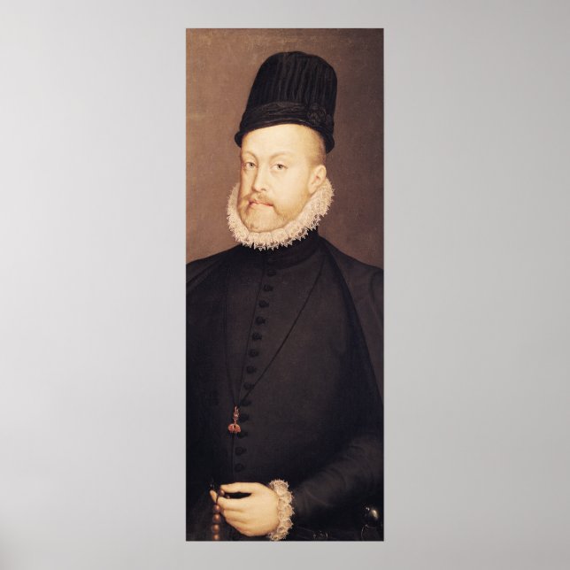 Poster Retrato de Philip II c.1580 (Frente)