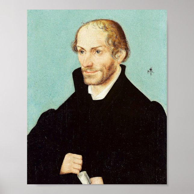 Poster Retrato de Philip Melanchthon, 1537 (Frente)