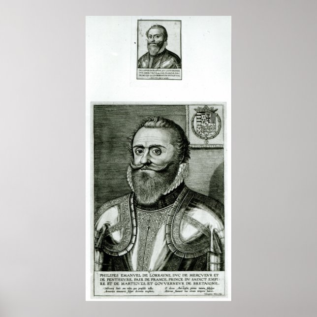 Poster Retrato de Philippe-Emmanuel de Lorraine (Frente)