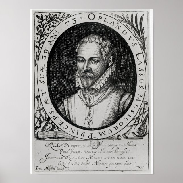 Pôster Retrato de Roland de Lassus (Frente)