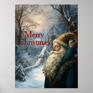 Poster Retrato de santo Nick Winter Arte Digital