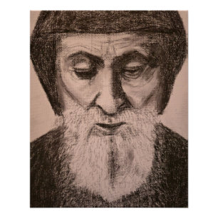 Pôster Retrato de São Charbel Makhlouf