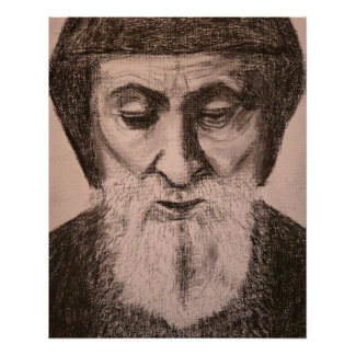 Pôster Retrato de São Charbel Makhlouf