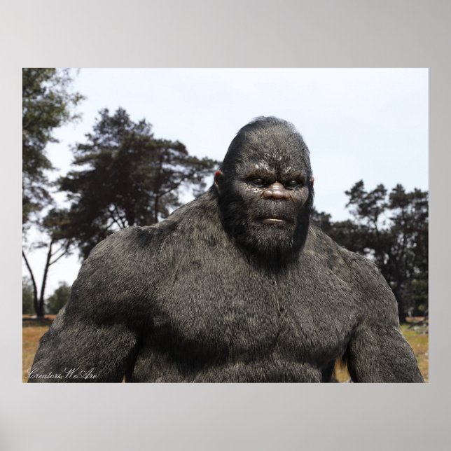 POSTER RETRATO DE SASQUATCH DE PÉ GRANDE (Frente)