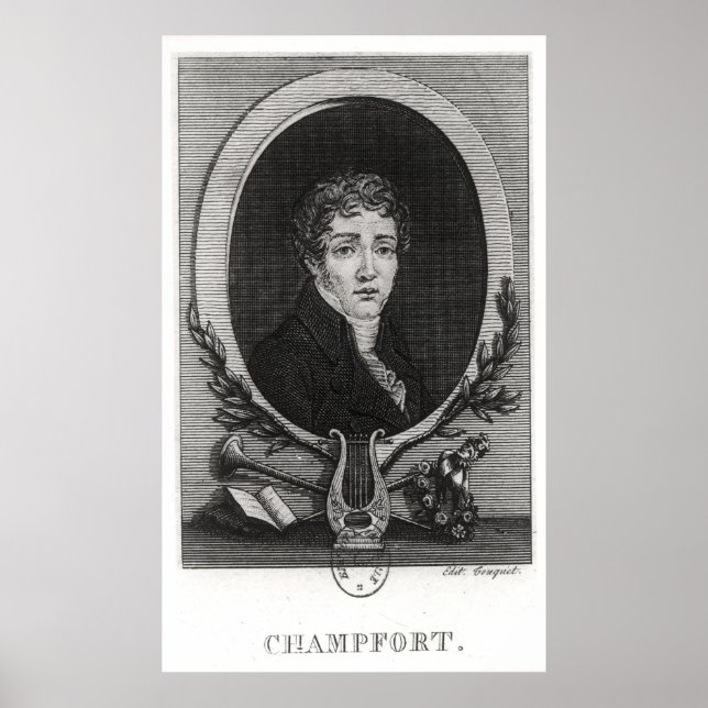 Pôster Retrato de Sebastian-Roch Nicolas (Frente)