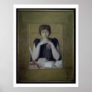 Pôster Retrato de Severine (Caroline Remy) (1855-1929) (