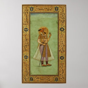Pôster Retrato de Shah Jahan, 1631, Mughal