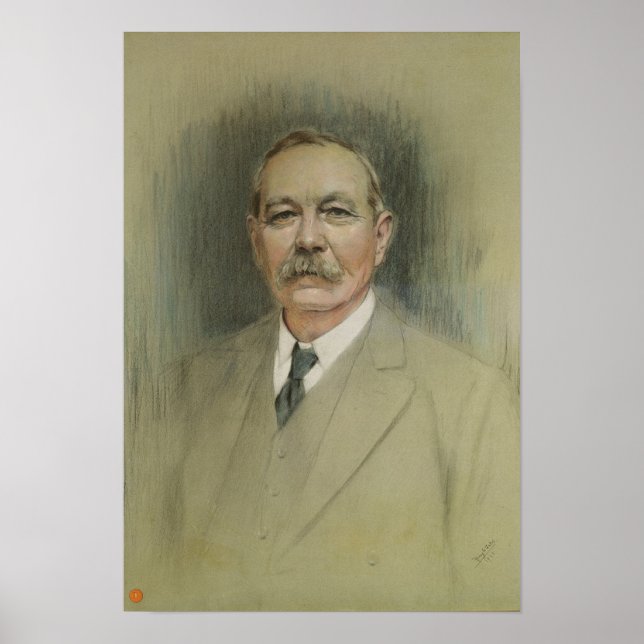 Pôster Retrato de Sir Arthur Conan Doyle (Frente)