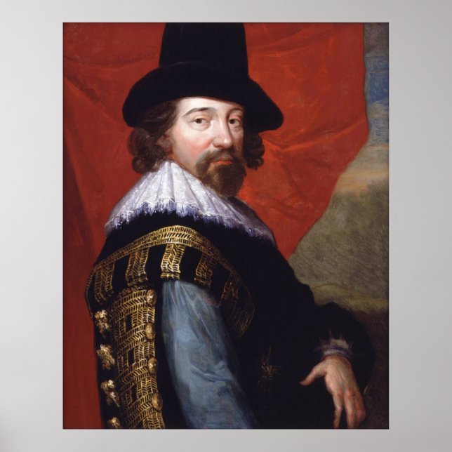 Poster Retrato de Sir Francis Bacon Viscount Rua Alban (Frente)
