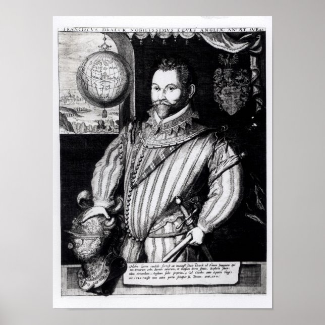 Pôster Retrato de Sir Francis Drake (Frente)
