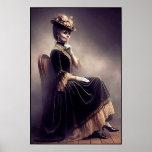 Poster Retrato de Socialite Rico da Era Vitoriana