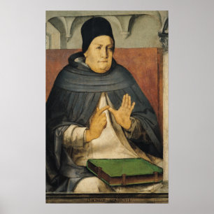Pôster Retrato de St Thomas Aquinas c.1475