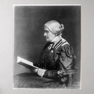 Poster Retrato de Susan B. Anthony Leitura um livro