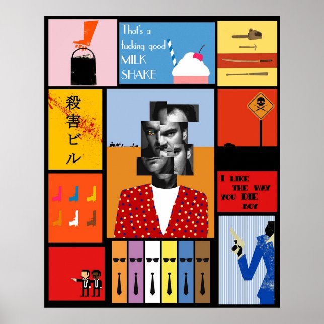 Poster Retrato de Tarantino (Frente)