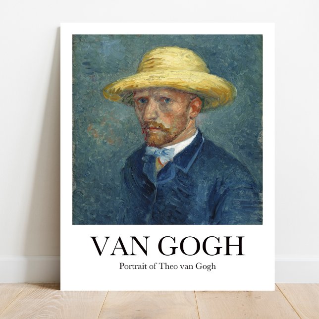 Poster Retrato de Theo van Gogh por Vincent Van Gogh (Brothers in Art: Van Gogh's Portrait of Theo. High-quality poster)