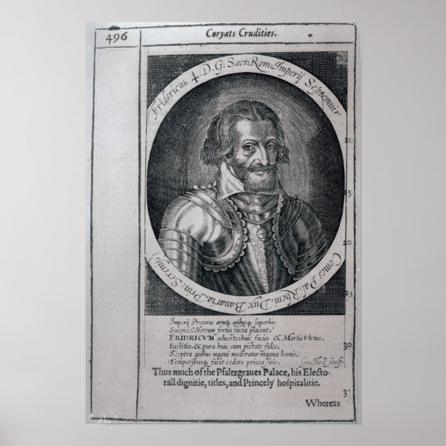 Pôster Retrato de Thomas das Crudidades de Coryate (Frente)