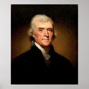 Pôster Retrato de Thomas Jefferson por Rembrandt Peale