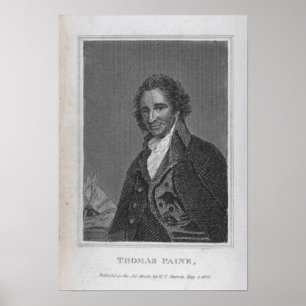 Poster Retrato de Thomas Paine do volume mim