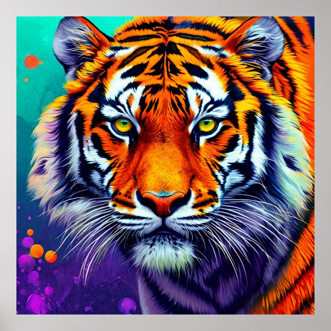 Poster Retrato de tigre (Frente)