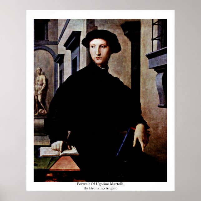 Pôster Retrato De Ugolino Martelli. Por Bronzino Angelo (Frente)