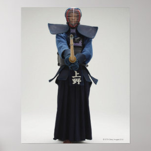 Poster Retrato de um esgrimista de Kendo