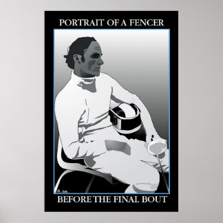 Poster Retrato de um Fencer: Antes do Bout Final