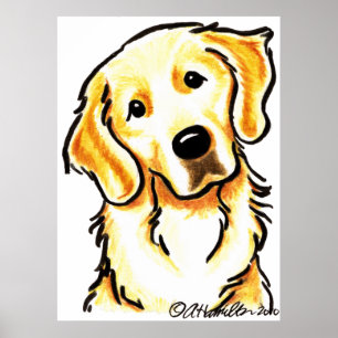 Pôster Retrato de um golden retriever