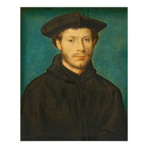 Pôster Retrato de um homem, C. 1536 - 40 (óleo na noz)