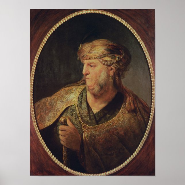 Pôster Retrato de um homem na fantasia oriental, 1633 (Frente)