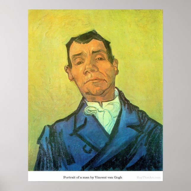 Poster Retrato de um homem por Vincent van Gogh (Frente)
