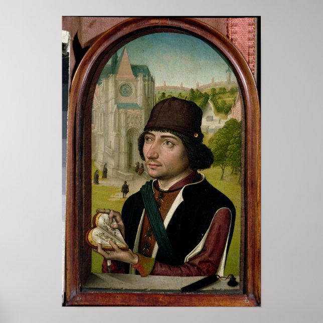 Poster Retrato de um Jovem, c.1480 (Frente)