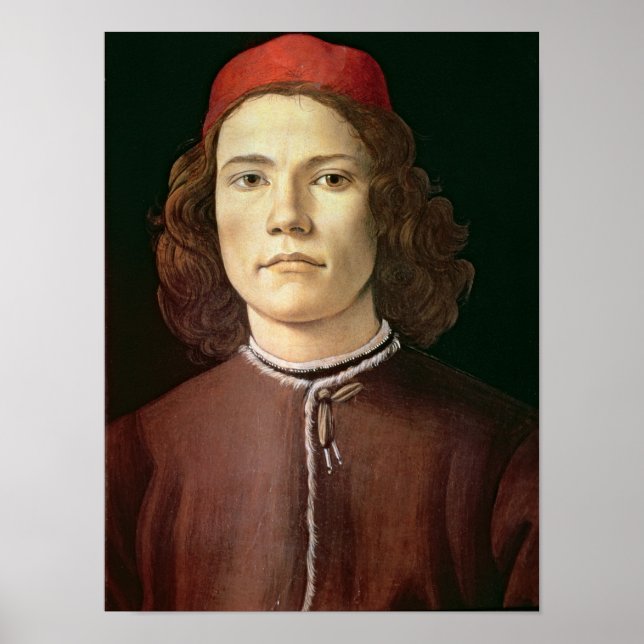 Poster Retrato de um Jovem, c.1480-85 (Frente)