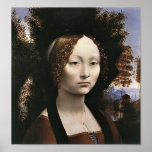 Pôster Retrato de um noblewoman por Leonardo da Vinci