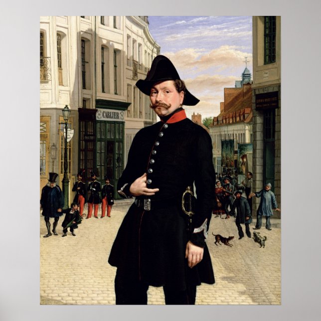 Pôster Retrato de um policial em Douai em 1848 (Frente)