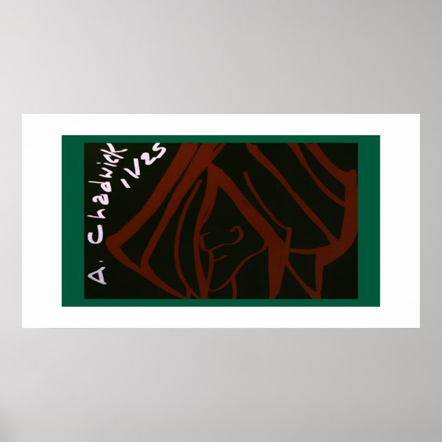 Poster Retrato de um rosto de homem (Frente)