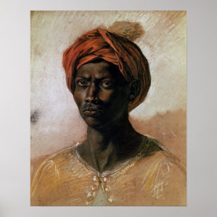 Pôster Retrato de um turco em um turbante, c.1826
