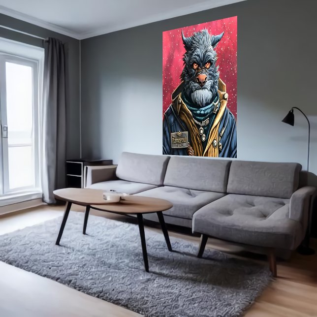 Poster Retrato de uma alienígena Humanoide Furada | AI Ar (Criador carregado)