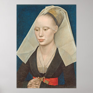 Pôster Retrato de uma dama, c.1460 (óleo no painel)