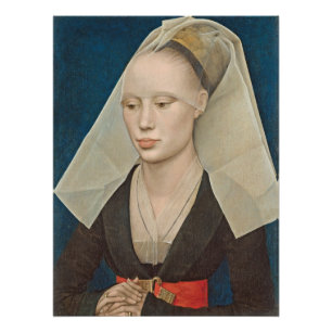 Pôster Retrato de uma dama, c.1460 (óleo no painel)