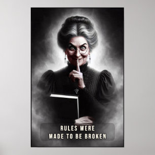 Poster Retrato de uma Diretora Creepy da Era Vitoriana na