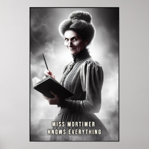 Poster Retrato de uma Diretora Creepy da Era Vitoriana na