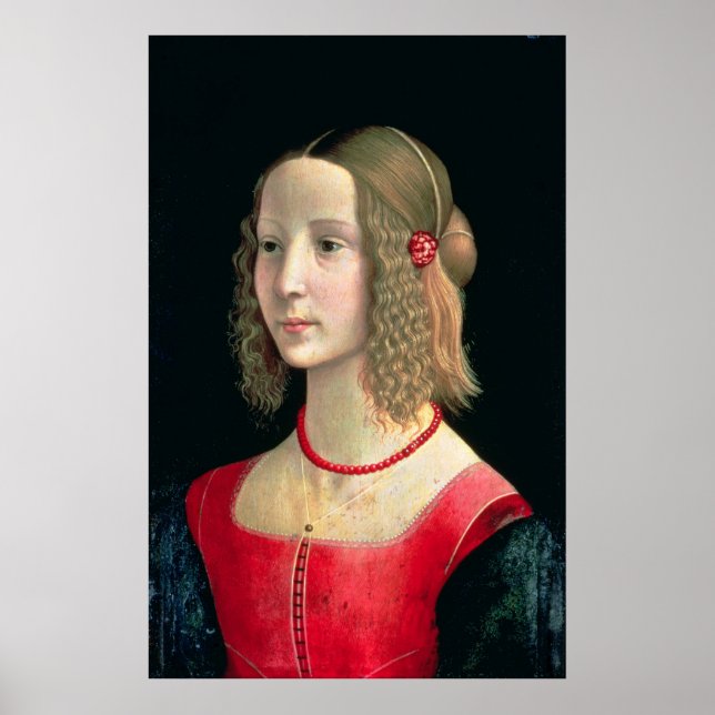 Poster Retrato de uma garota, c.1490 (Frente)