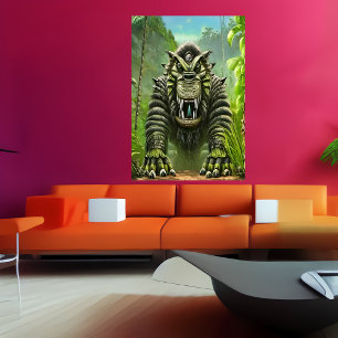 Poster Retrato de uma grande besta de fantasia AI Art P