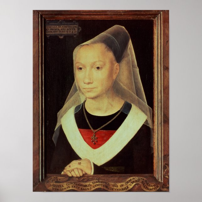 Poster Retrato de uma Jovem Mulher, 1480 (Frente)