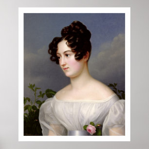Pôster Retrato de uma jovem mulher, 1827 (óleo em canvas