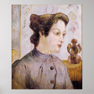 Pôster Retrato de uma jovem mulher, 1886 de Paul Gauguin