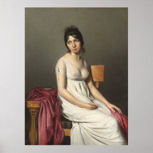 Poster Retrato de uma jovem mulher de branco
