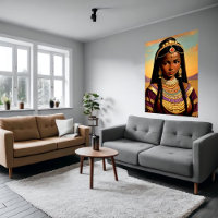Retrato de uma jovem princesa africana | Arte AI
